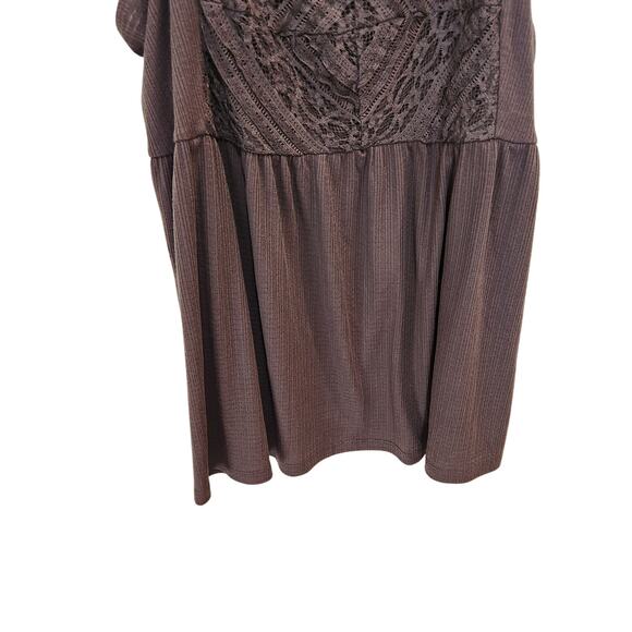 Torrid Textured Jersey Square Neck Flutter Sleeve Babydoll Blouse Periscope 2X - Picture 5 of 10